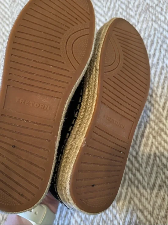 Tretorn Eve Black/Kona Tan Canvas Espadrille Sneakers | Size 8 - Picture 5 of 6